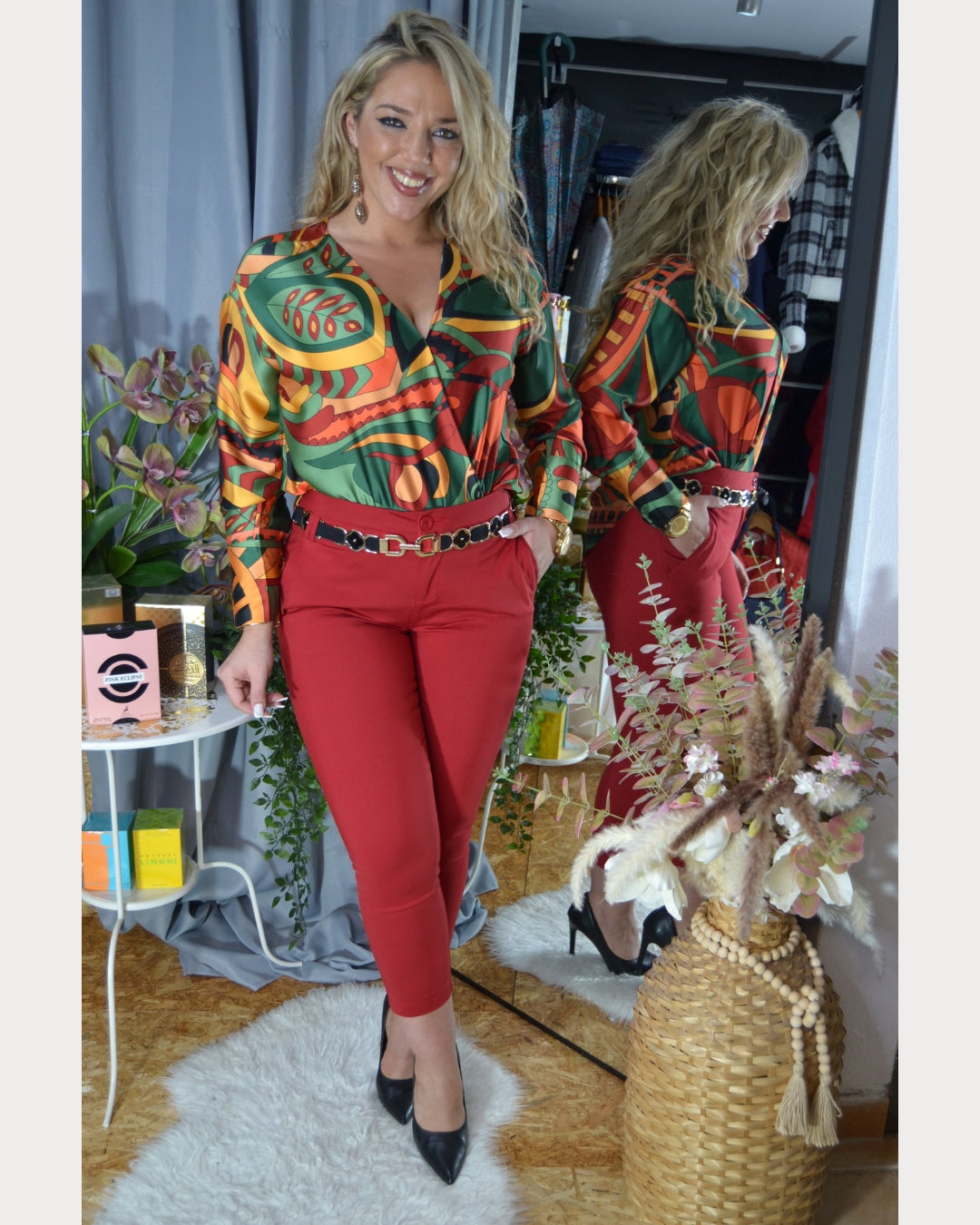 Calça Clássica Vermelha CL004