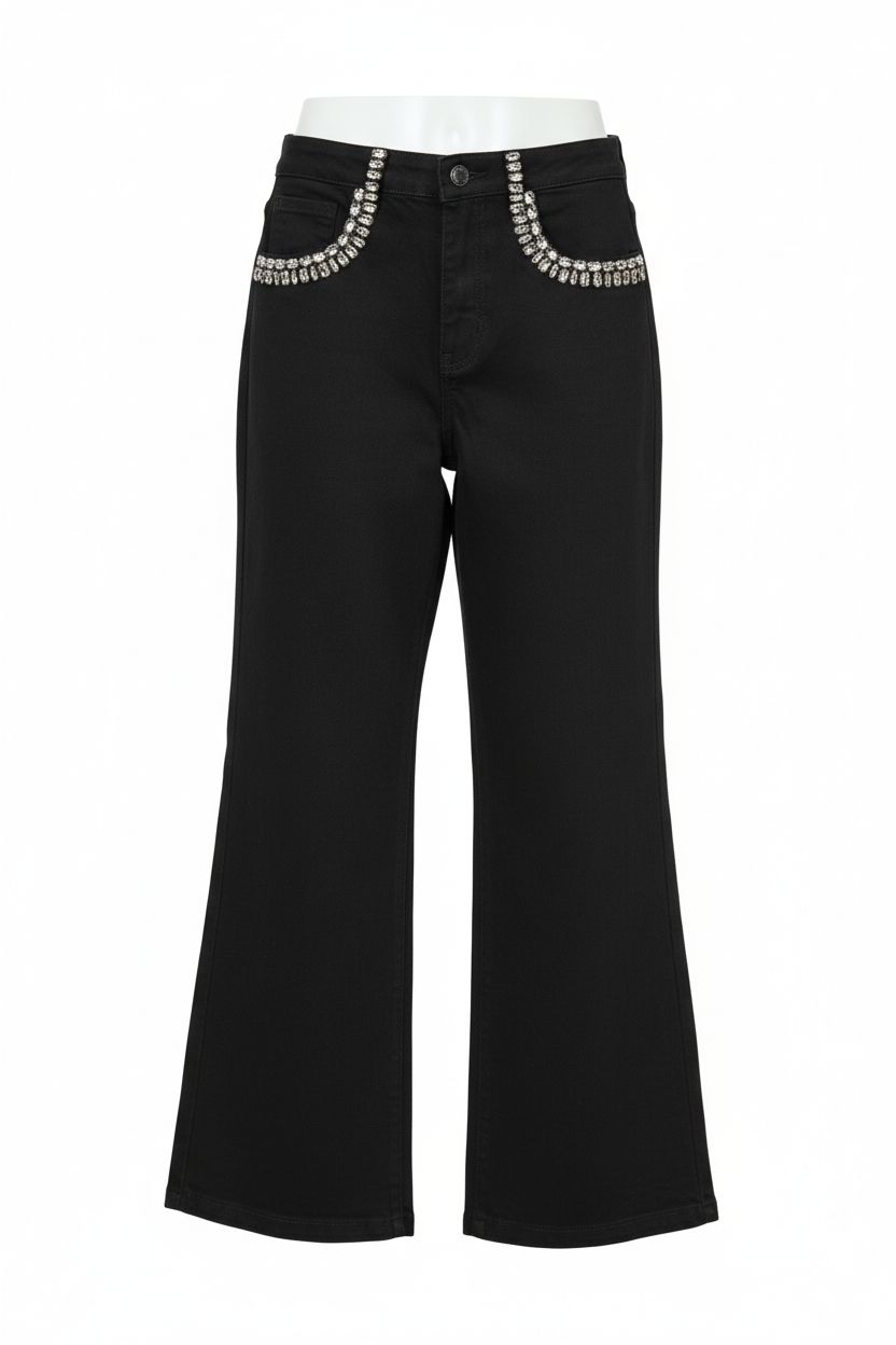 Calças Pretas com Cristais