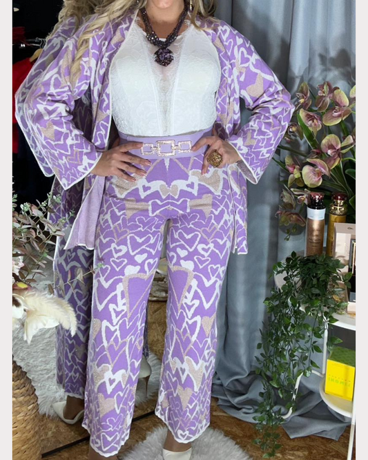 Conjunto Lilás Calça e Casaco